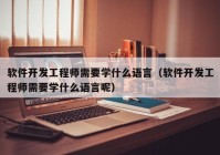 软件开发工程师需要学什么语言（软件开发工程师需要学什么语言呢）