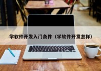 学软件开发入门条件（学软件开发怎样）